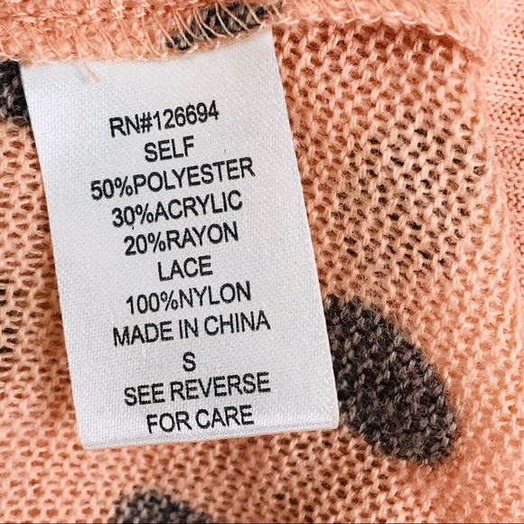 Spoiled Polkadots Cardigan Size S Black/Peach 144 - Picture 6 of 8